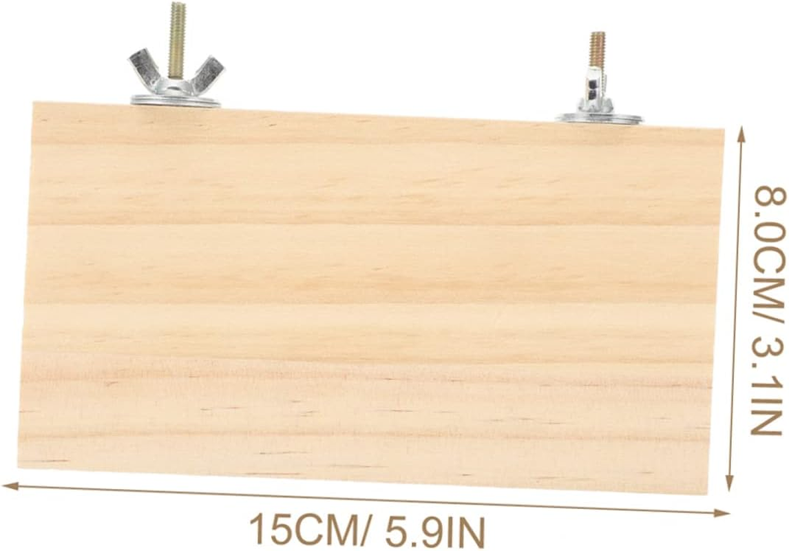 ERINGOGO Bird Perch Platform Flat Wooden Parrot Playground Durable Cockatiel Accessory for Bird Cage Natural Wood Design for Exercise Balance Improvement