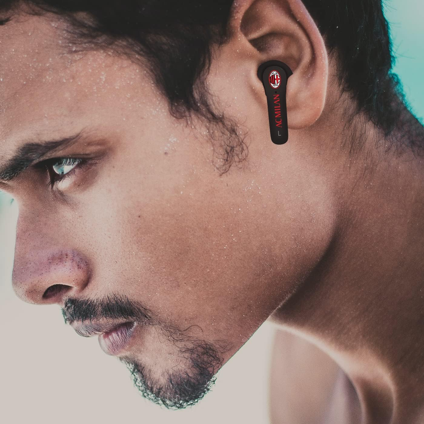 AC Milan Techmade Wireless In-Ear Headphones with Charging Box Red/Black image number 5