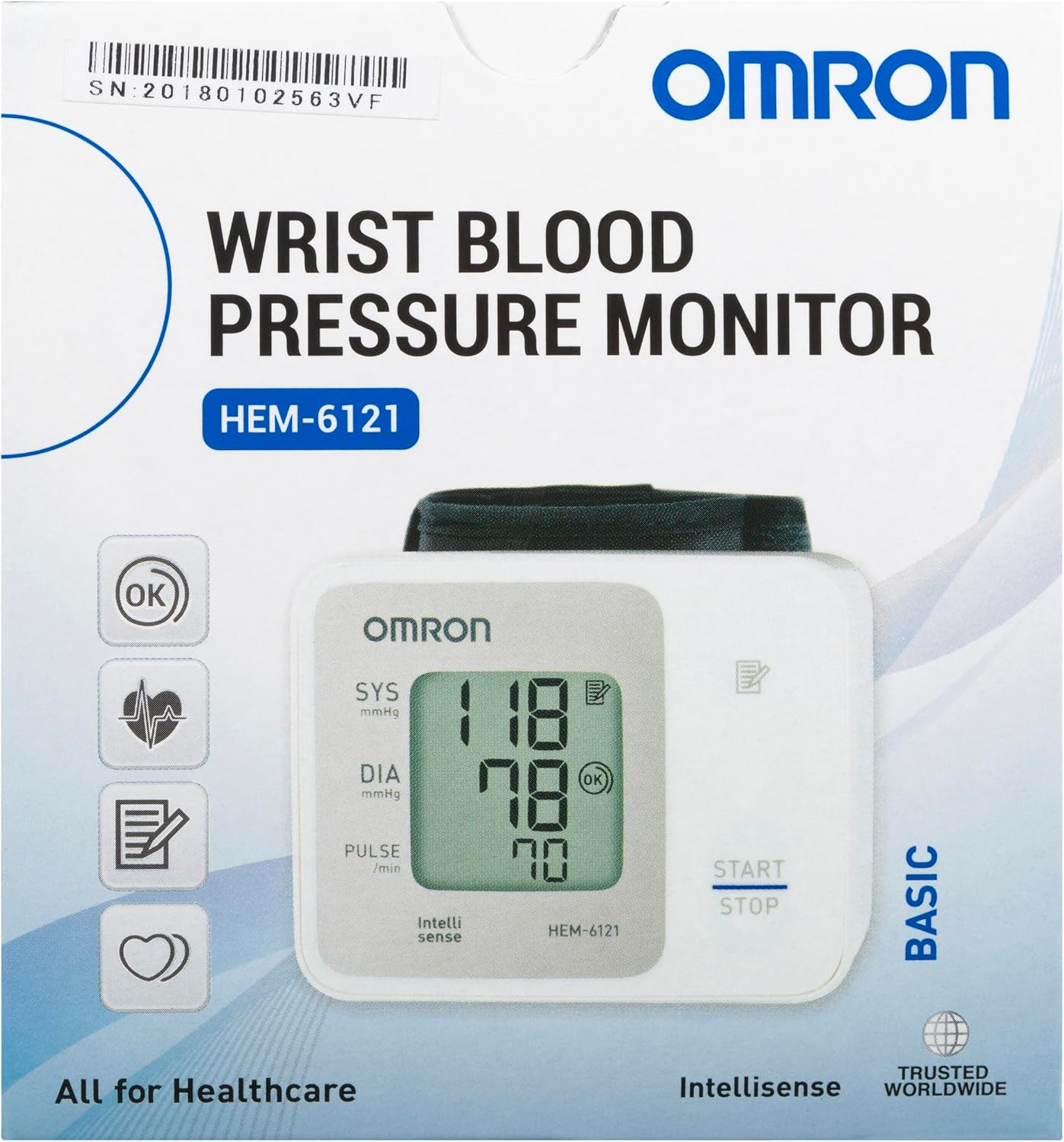 OMRON HEM6161 WRIST BLOOD PRESSURE MONITOR