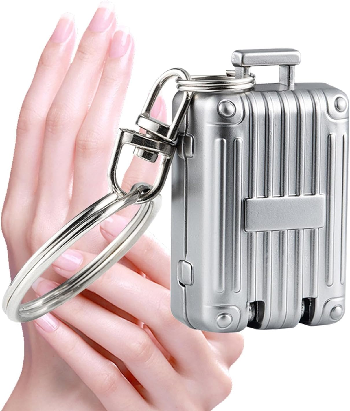 Nail Clipper Keychain | Suitcase-Shaped Keychain Nail Cutter Small,Women Fashion Accessory Manicure Trimmer for Polishing Nails for Travelling, Dormitory image number 2