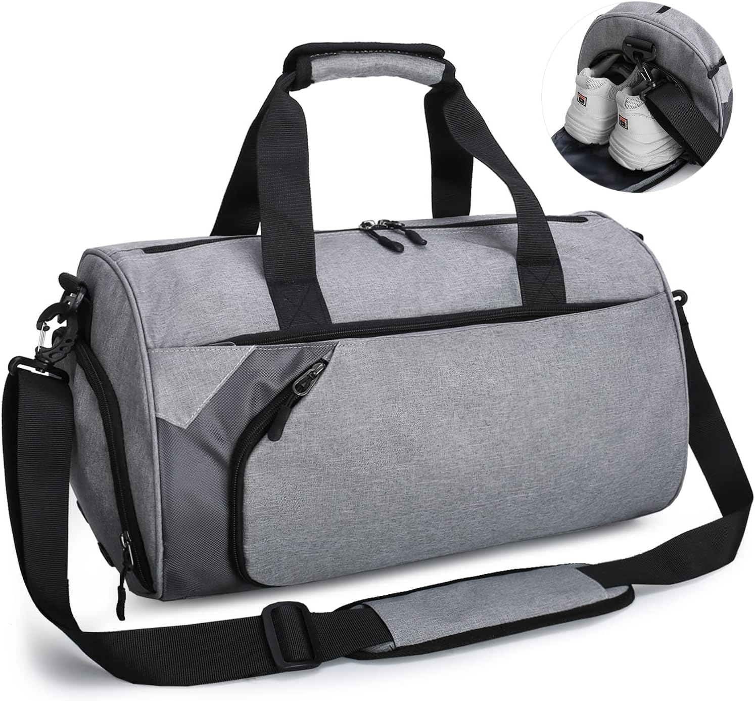 Duffle Bag for Men Women 40L Waterproof Sport Duffels Bags Gym Travel Bag with Shoes Compartment Weekender Overnight Bags Lightweight Carry on Bag with Wet Pocket,Navy