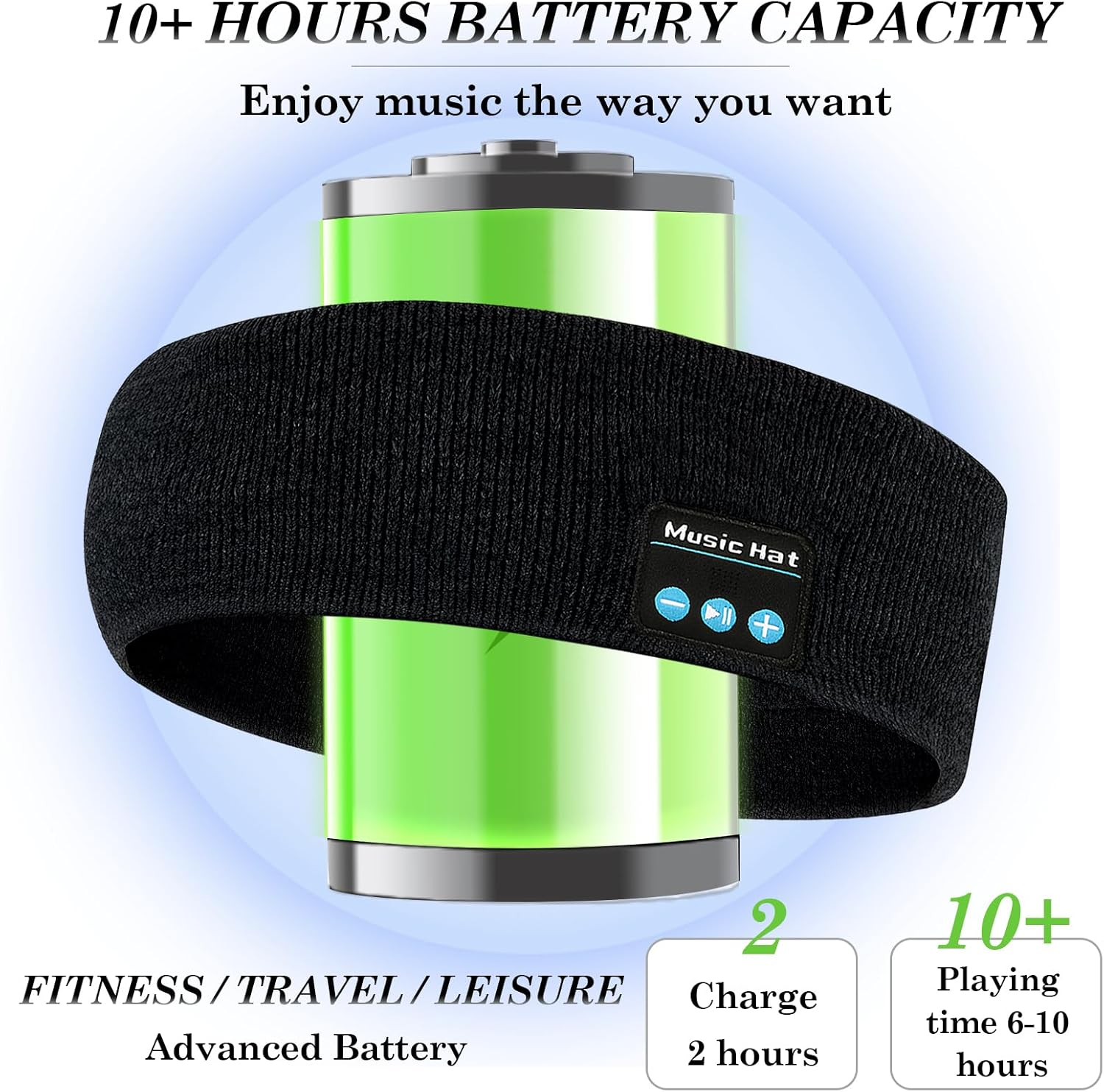 Bluetooth Kopfh&ouml;rer Stirnband, Schlafkopfh&ouml;rer Sport Mit 6-10 Std Spielzeit, Atmungsaktives Schwei&szlig;absorbierendes, Seitlichen Reglern Kopfh&ouml;rer Laufen Yoga M&auml;nner Frauen, Hifi Stereo Tech