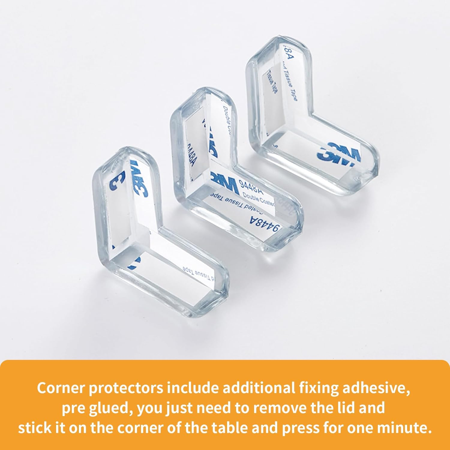 16PCS Clear Corner Protector, L Shaped Silicone Rubber Corner Guards for Furniture, Bed, Dressers and Cabinets, Table Protectors and Edge Bumpers, Waterproof Smooth Surface image number 4