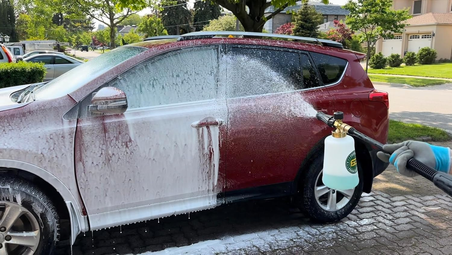 FGDCHNJ Pressure Washer Foam Cannon for Car Wash, Snow Foam Lance, 1/4&rdquo; Quick Connect, 1.5L Big Bottle, 3600 PSI Heavy Duty image number 5