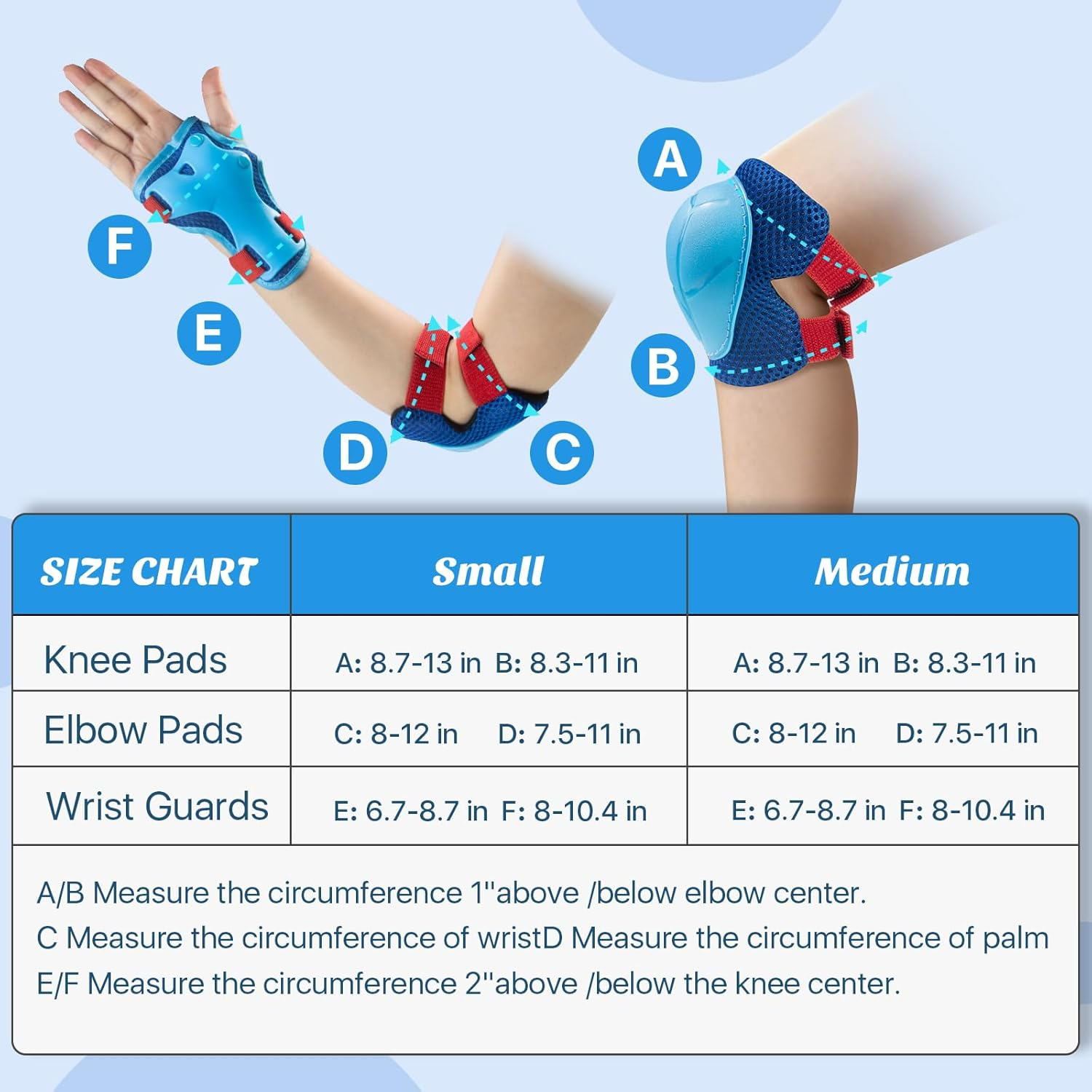 CKE Kids/Youth Knee Pad Elbow Pads Guards for Boys Girls 2-14 Year Old Kids Protective Gear Set for Skating Cycling Bike Rollerblading Scooter image number 5