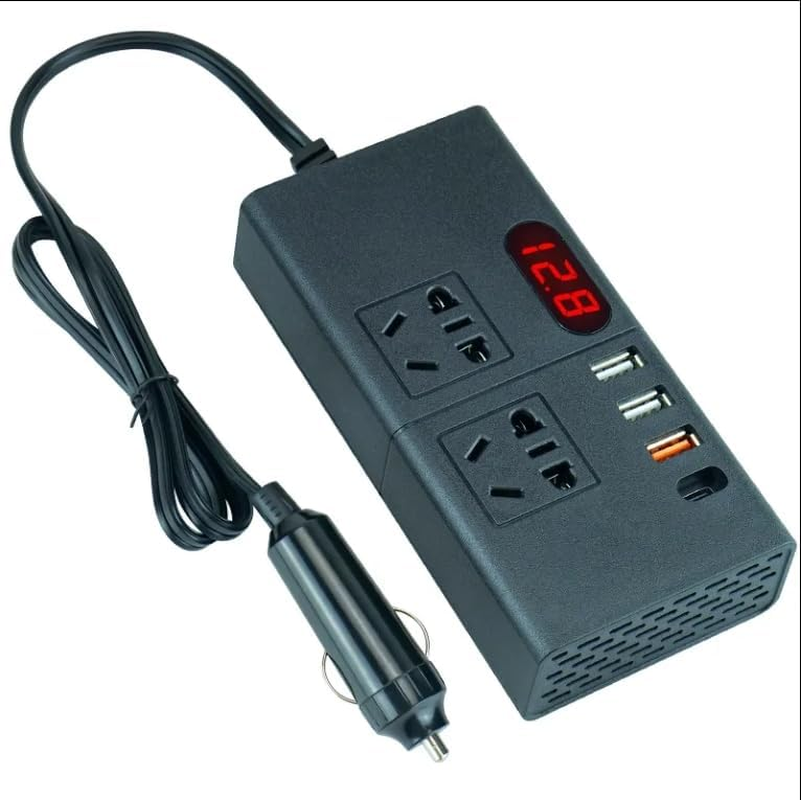 300W Car Power Inverter,Dc12V/24V Conversion Ac220V Power Converter USB Car Socket Charging Adapter Car Plug Converter with Switch and Current LED Screen,Suitable for SUV Car Truck image number 6