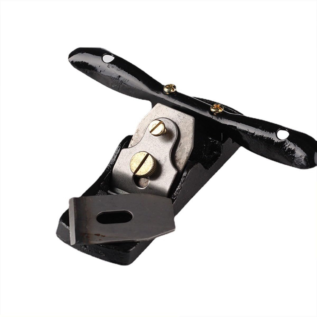 AIMALL Mini Cast Iron Wood Planer - Handheld 6.69 Inch Manual Trimming Planer with 2.28 Inch Blade, Small Flat Planer for Woodworking