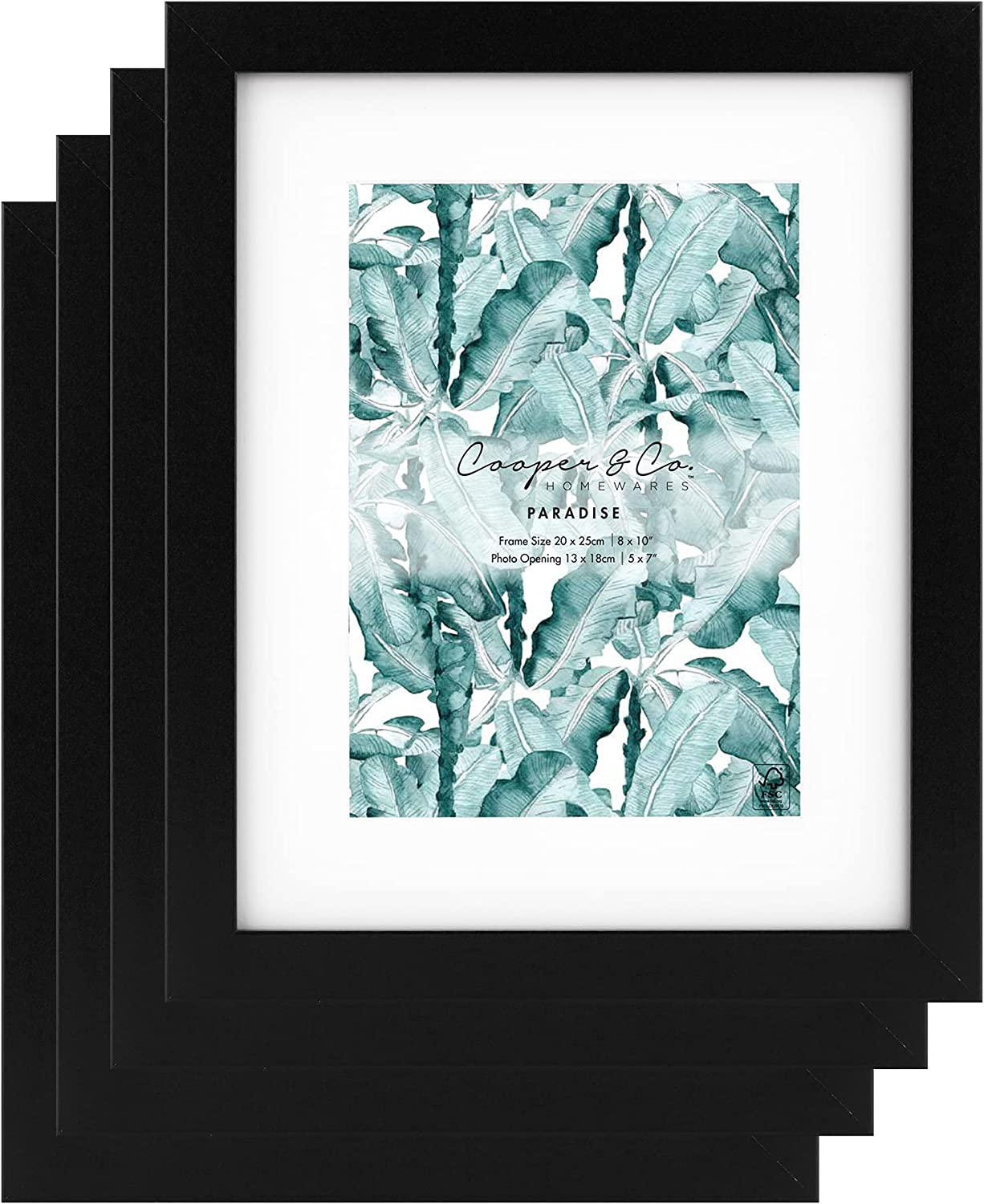 Cooper & Co Set of 2 21X29.7Cm Oak Premium Paradise Wooden Photo Frame