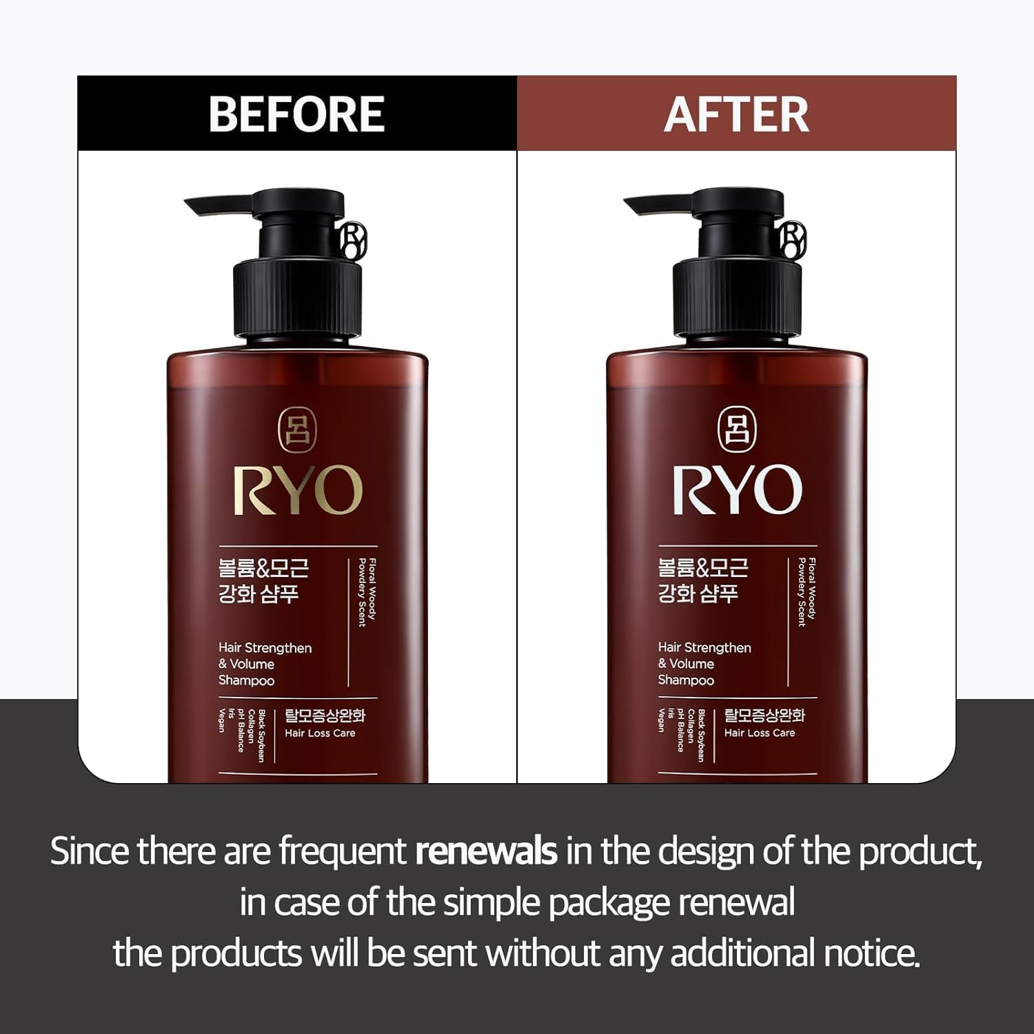 Hair Strengthen & Volume Shampoo 480Ml with Korean Ginseng & Caffeine - Volumizing and Revitalizing for Fine Hair, anti Loss Care, Strengthening Hair Roots. Korean Beauty Hair Loss Care for Ryo. image number 1