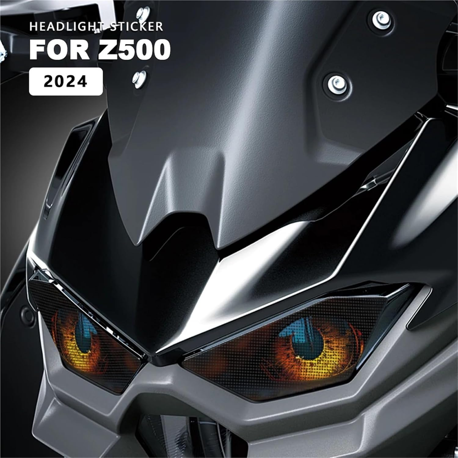 Fit for Kawasaki Z500 2024 Accessories Z 500 Head Light Motorbike Stickers Headlight Sticker Waterproof Motorcycle Decals(Blue) image number 1