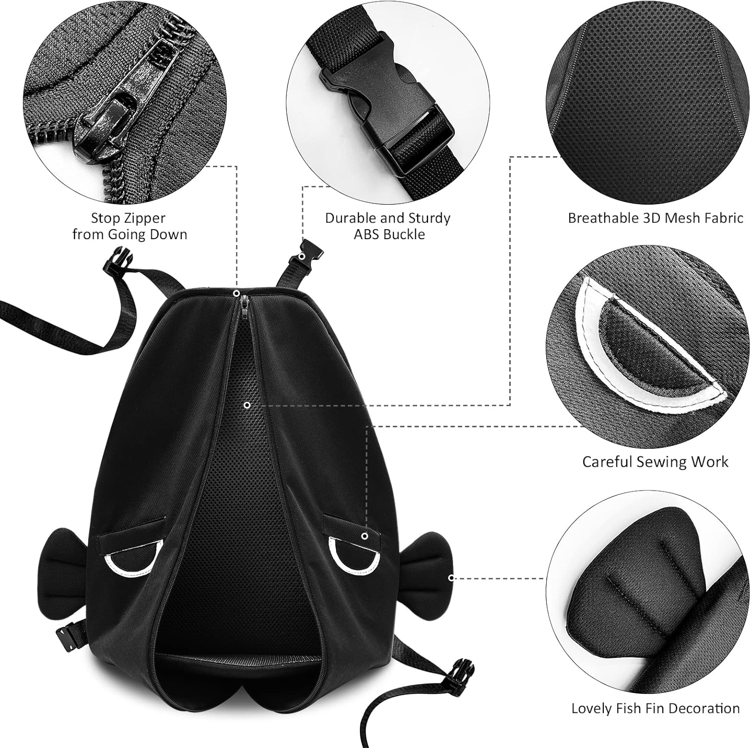 4-In-1 Footrest for Kids and Toddlers - Compatible with Car Seats, Portable Organizer, Seat Protector, and Travel Bag - Adorable Fish Design