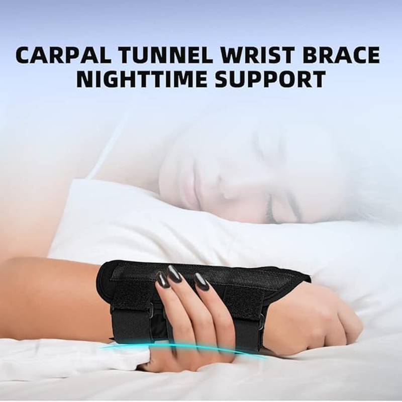 Carpal Tunnel Splint, Night Sleep Wrist Brace Adjustable Arm Hand Support for Tendonitis, Arthritis,Injuries,Wrist Pain,Sprain (Left Hand) - Life image number 2