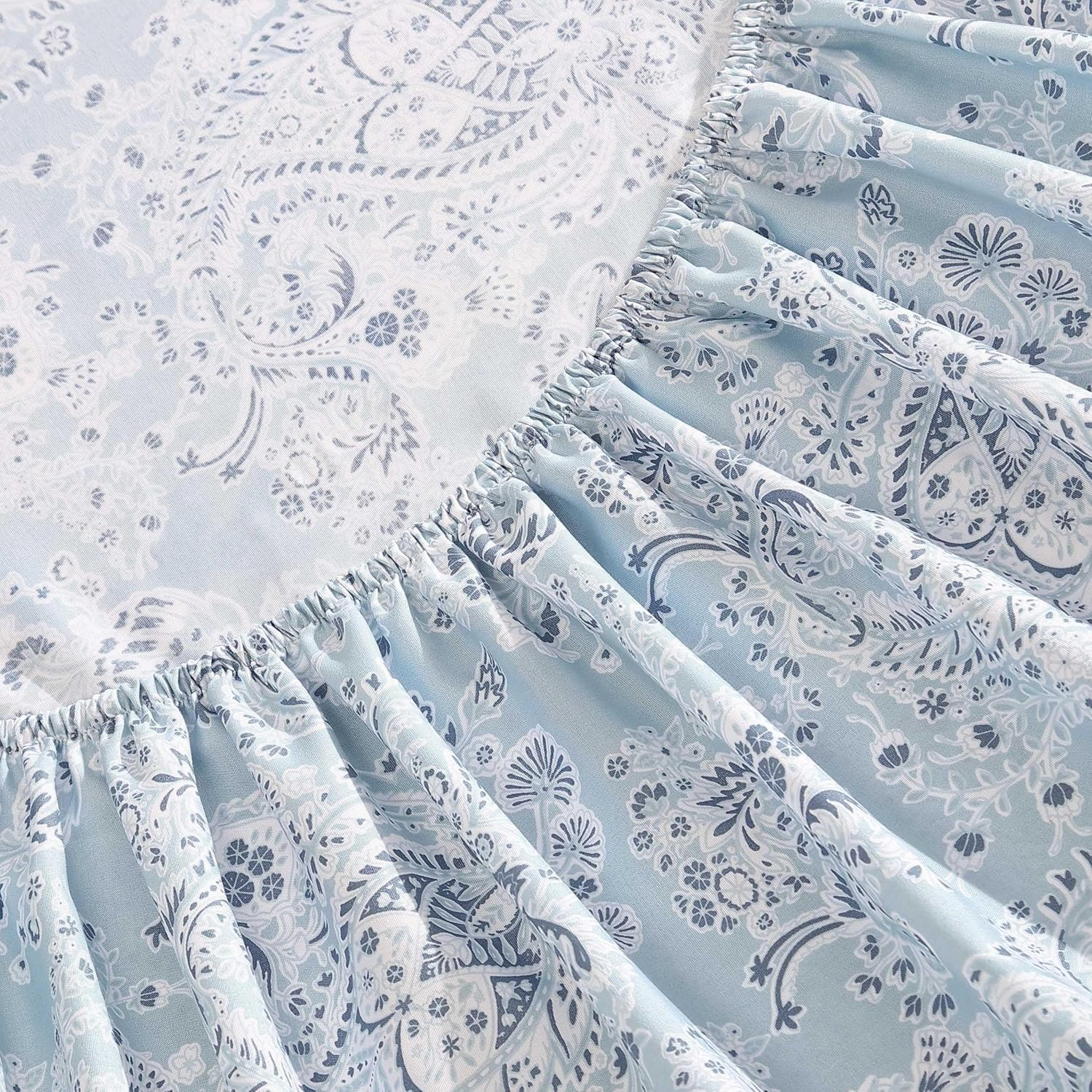 Wrangler - Twin Sheet Set, Silky & Lightweight Bedding Set, Paisley Home Decor, Oeko-Tex Certified (Prairieland Paisley Blue, Twin) - Twin, Steer Head Stripe Pink image number 6