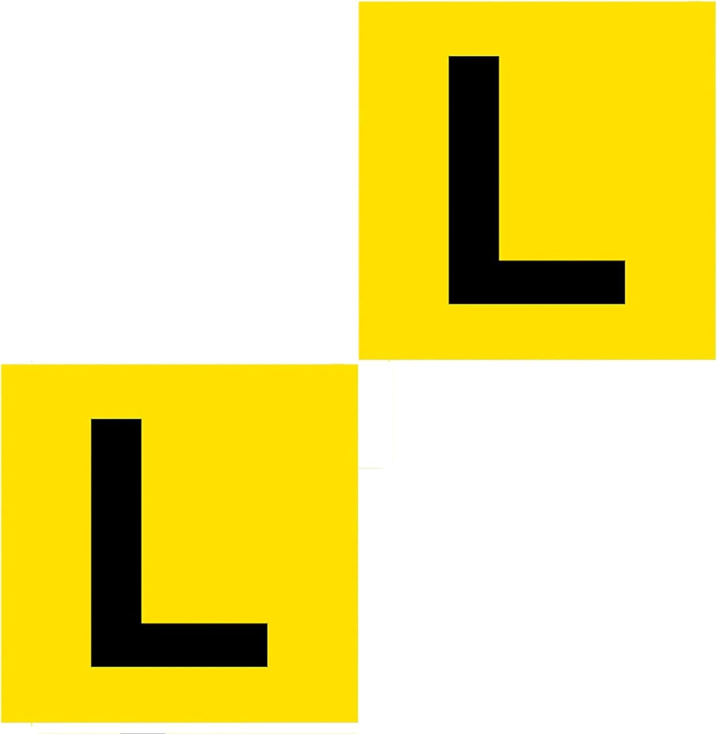 2PCS Magnetic L Plates, Green/Red P Plate, Learning Learner Driver Plates, Automotive Accessories