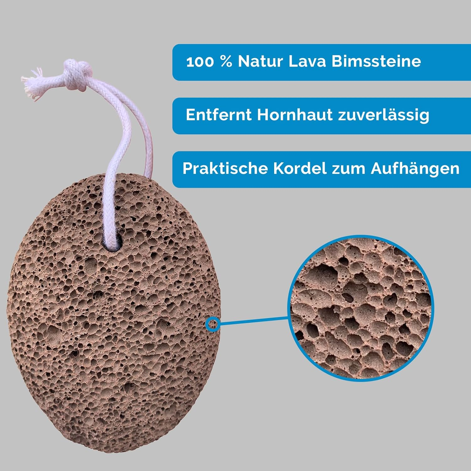 Holbeauty&reg; Pumice Stone - Natural Lava Stone - Callus Remover - Pumice Stone - Callus Remover - Foot Care - Terracotta and Dark Grower (Dark Grower)