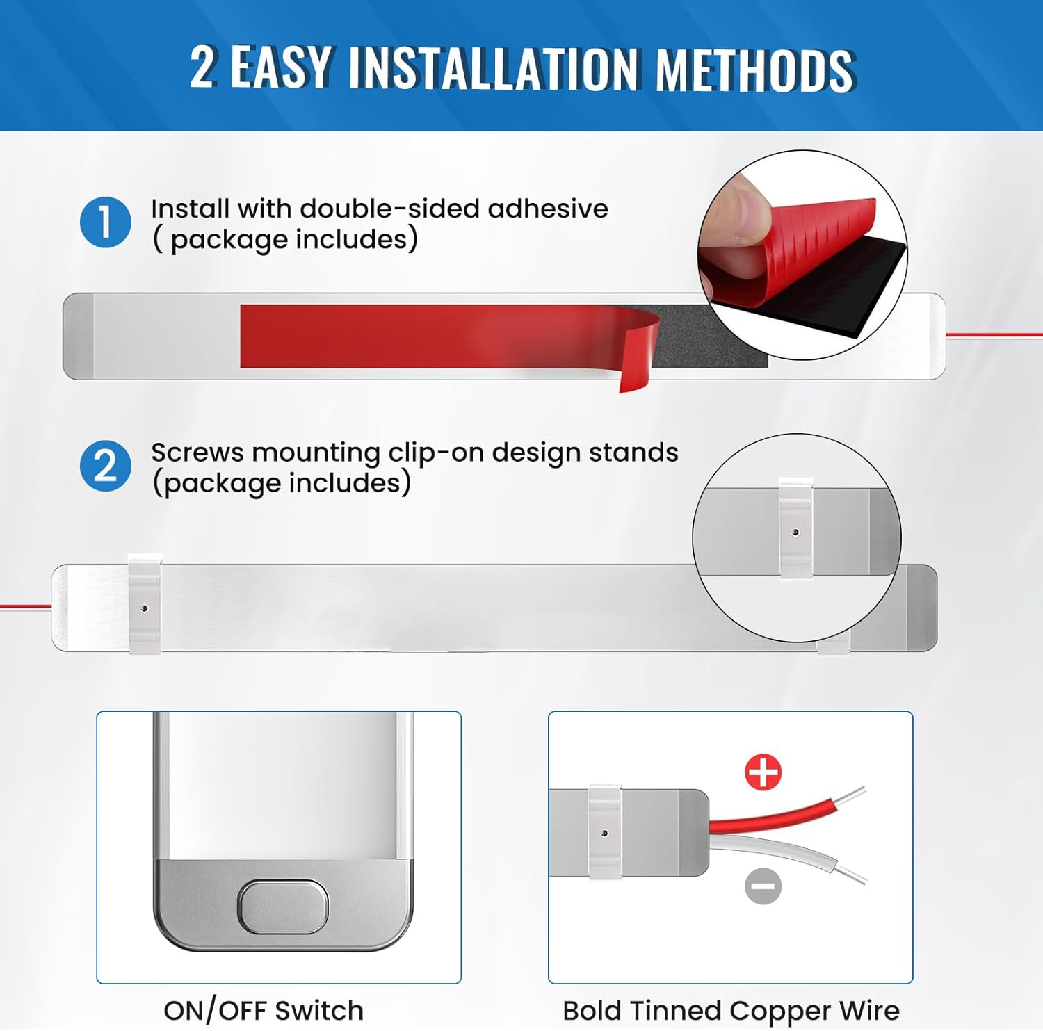 228 Leds 12 V LED Lamp Motorhome 42 Cm/16.53 Inch 10 W 1500 Lm Super Bright LED Strip 12 V 6000 K Cool White Ceiling Lamp with Switch for Car Van Bus Caravan Boat Kitchen Truck Universal image number 3