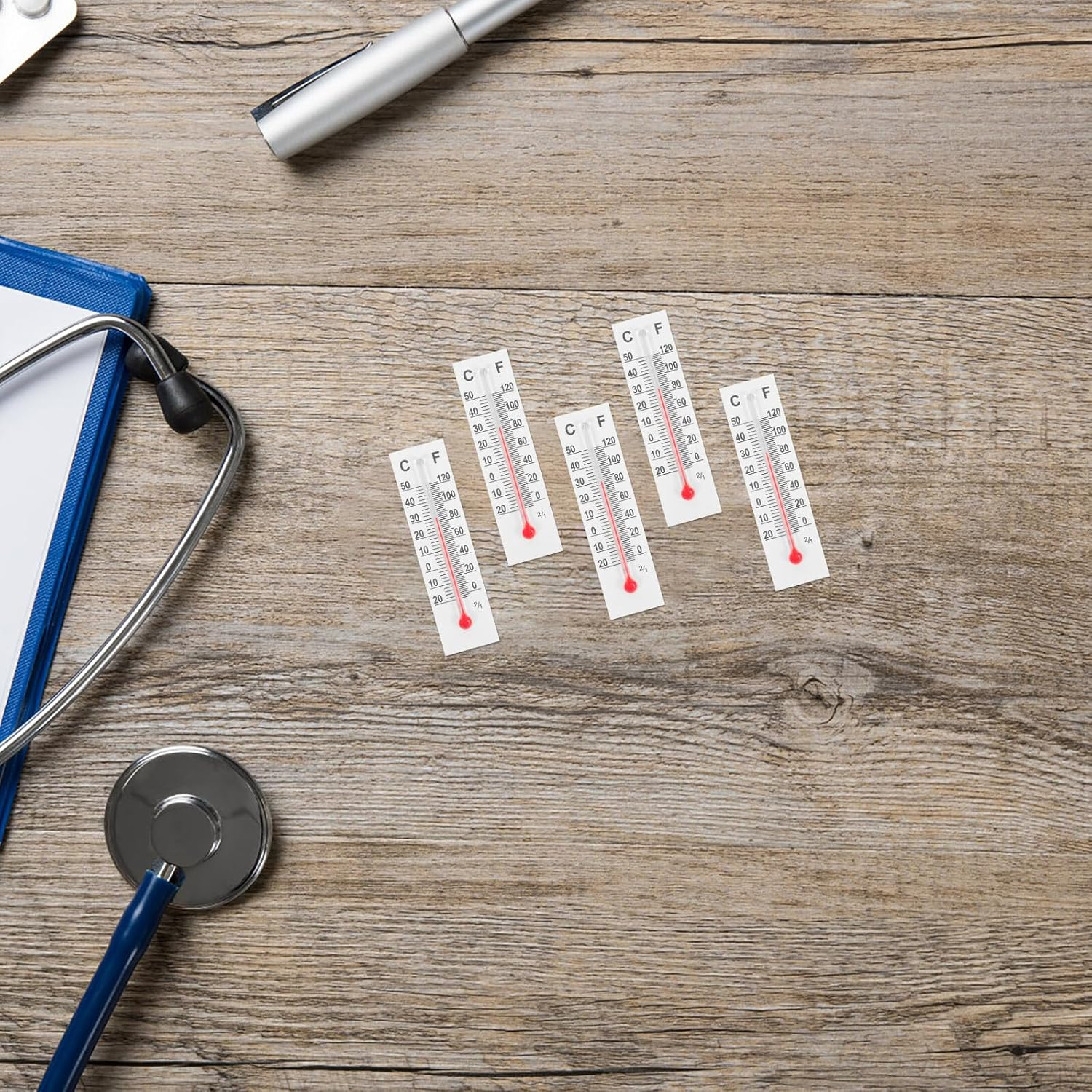 DECHOUS 30Pcs Miniature Glass Thermometer Model 6.0Cm X 1.5Cm Micro Analog Temperature Gauge for Dollhouse Accessories and Room Decoration, Small Portable Temperature Monitor for Home And image number 1