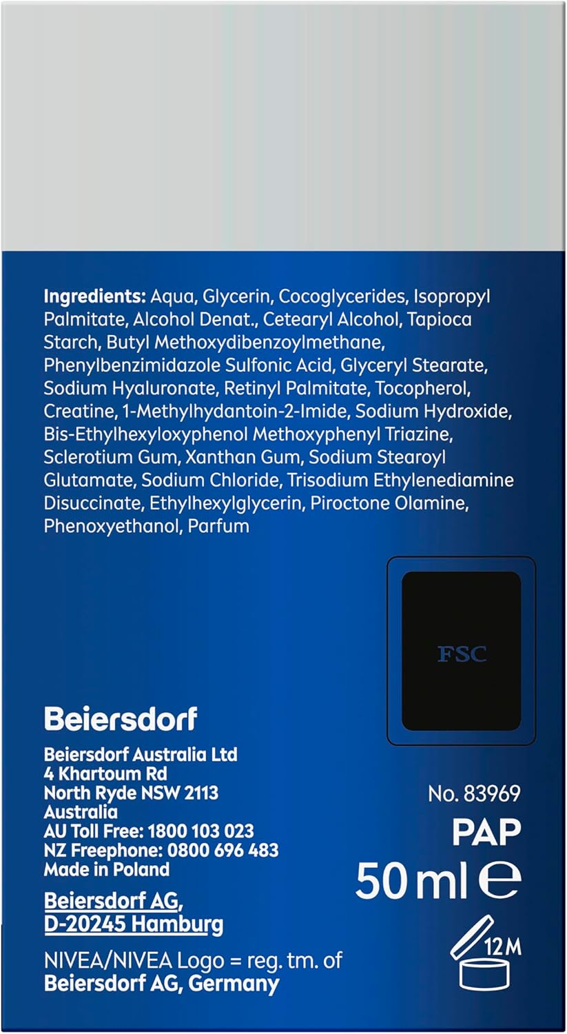 NIVEA MEN Anti-Age Moisturising Face Cream 50Ml | with Hyaluronic Acid | SPF 15 Protection | Anti-Aging Moisturiser | Reduce Deep Wrinkles | Absorbs Quickly | Firmer Skin image number 6