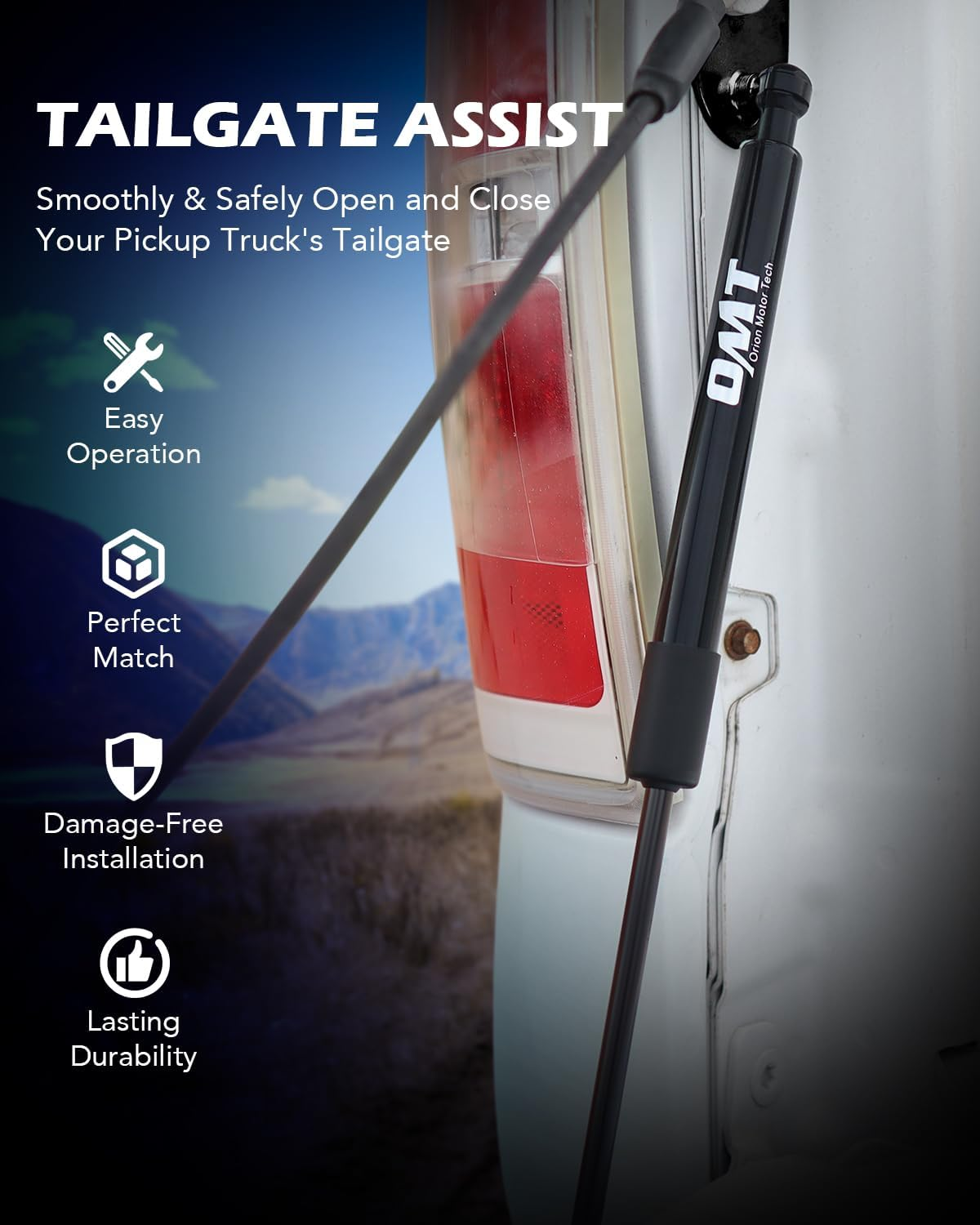 Compatible with 09-22 Ram 1500 2500 3500 Pickup Tailgate Assist, Truck Tailgate Lift Assist Kit Compatible with 2009 2010 2011 2012 2013 2014 2015 2016 2017 2018 2019 2020 2021 2022 Dodge Ram image number 4