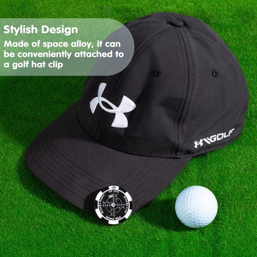 Slopemaster Progreen Reader - Golf Ball Marker with High Precision Green Reading Aid Golf Accessories for Men Women - Blackdarkblue image number 7