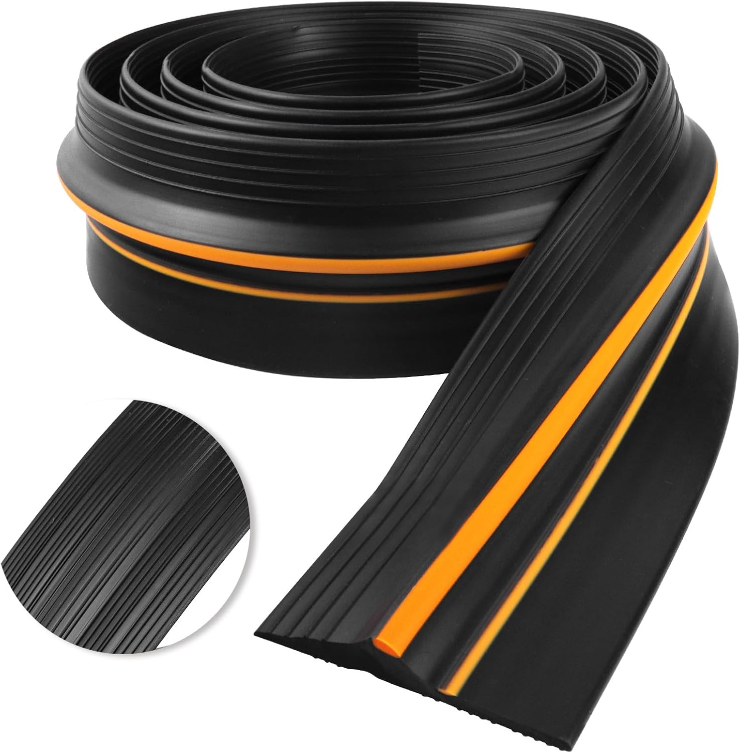 Garage Door Seal Bottom Door Seal Rubber Garage Door Threshold Seal Universal Sealing Threshold Garage Door Threshold (Grey, 3 M X 100 Mm X 25 Mm)