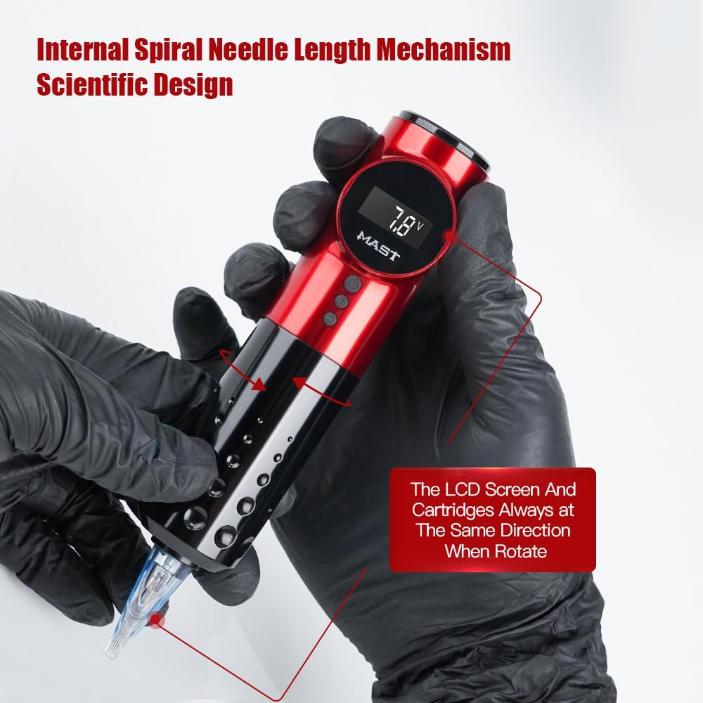 Mast Archer Tattoo Kit Wireless Rotary Tattoo Gun Pen Machine Kit Complete Tattoo Kit with Silicone Shoes for Tattoo Studio Art image number 3