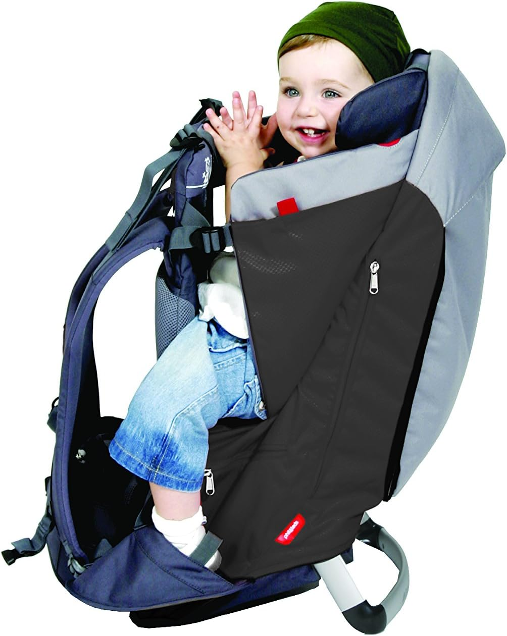 Phil&Teds Escape Baby Carrier, Charcoal/Charcoal - Red/Charcoal image number 5