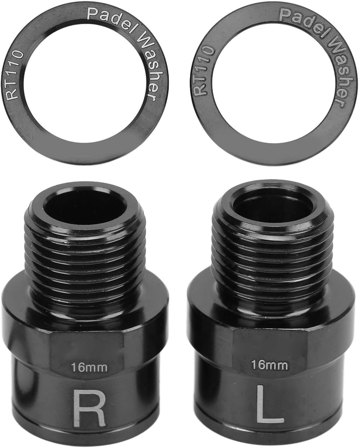 Bike Pedal Extenders, 16Mm Bicycle Pedal Extensions Lengthening Shaft, Titanium Alloy Extended Pedal Spacer Bike Pedal Extension Shaft for Mountain Bikes Road Bikes image number 1