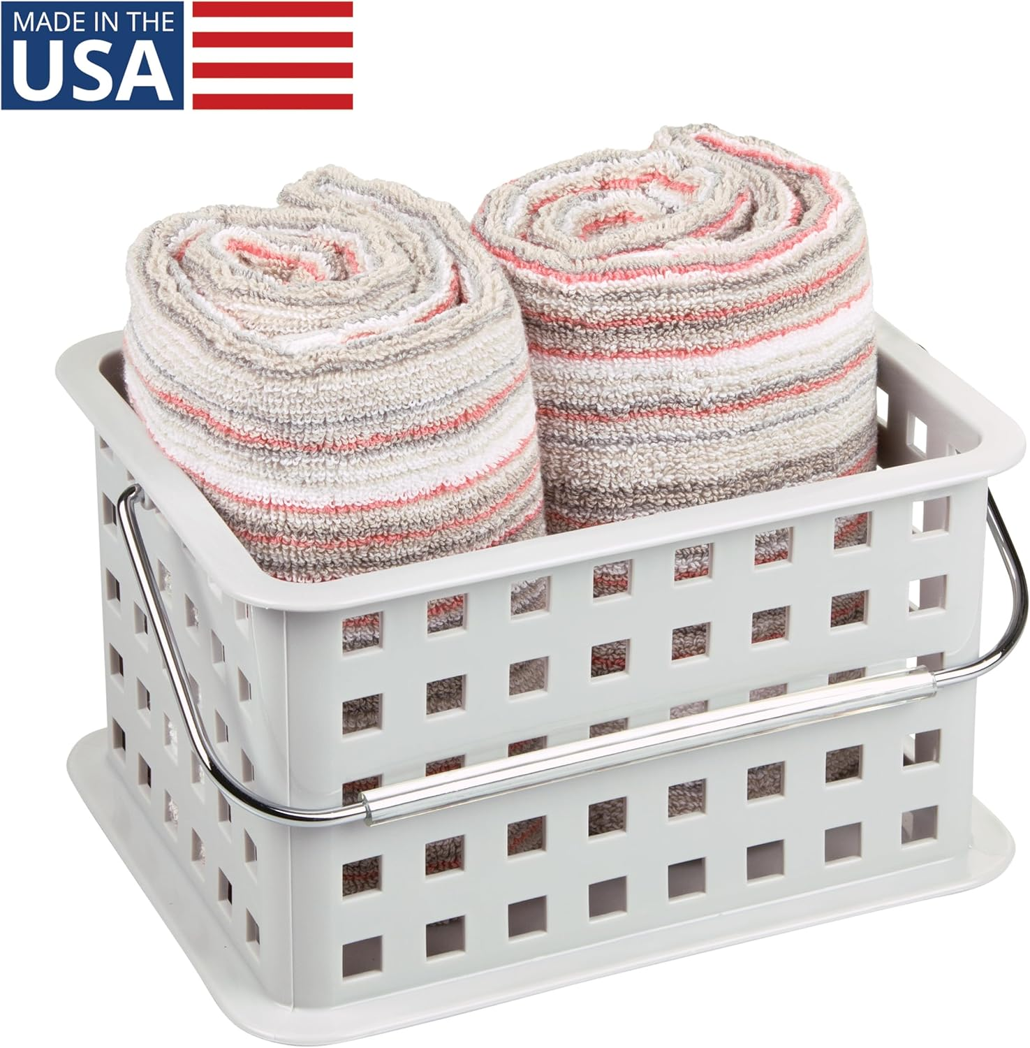 Interdesign Storage Organizer Basket, for Bathroom, Health and Beauty Products - 9.25" X 7" X 5", Light Gray image number 7