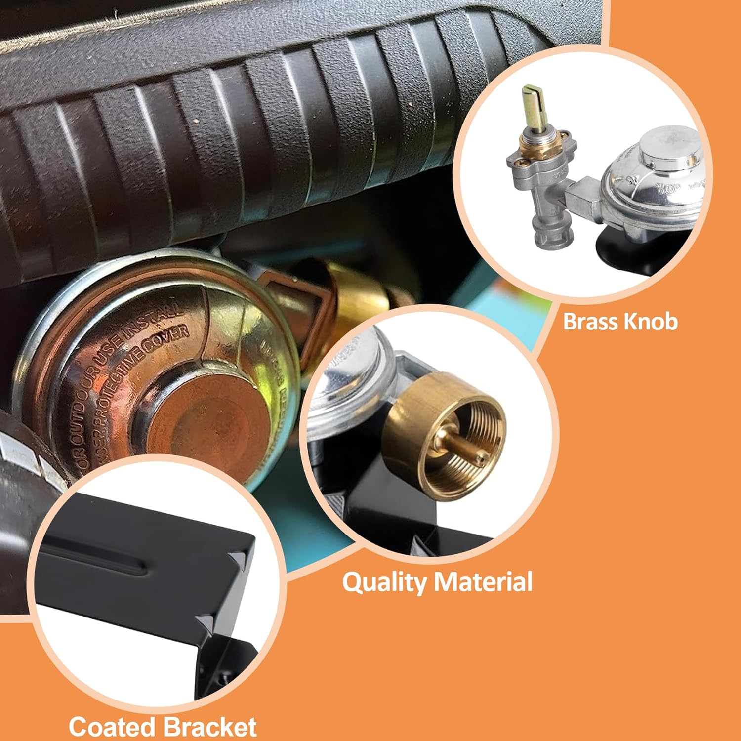 64865 Grill Valve Regulator for Weber Q2000 Q2200 Series Gas Grills, Regulator Compatible with Weber54060001, 396002, 566001, 566002 Grill Models, Replacement for Weber 64865 Gas Regulator