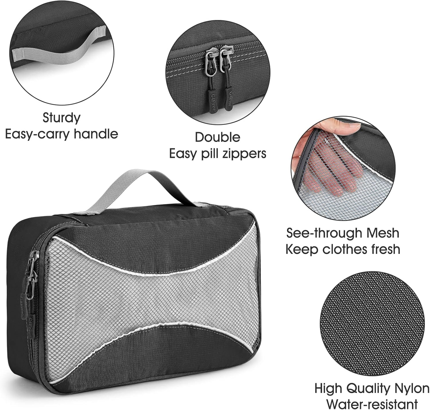 G4Free Packing Cubes 6Pcs Set Travel Accessories Organizers Versatile Travel Packing Bags