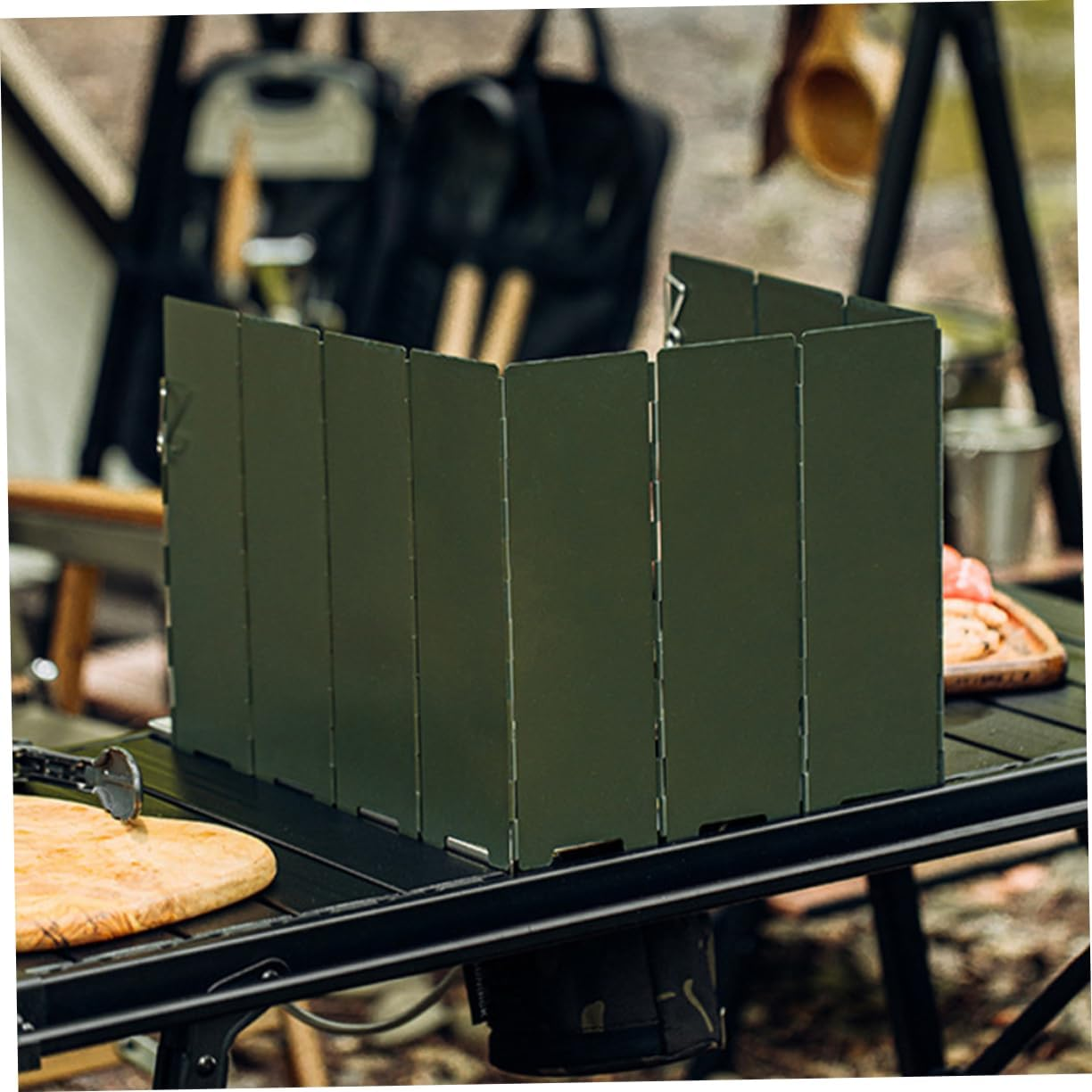 Portable Camping Stove Windscreen Windproof Cover BBQ Windshield for Outdoor Cooking image number 1