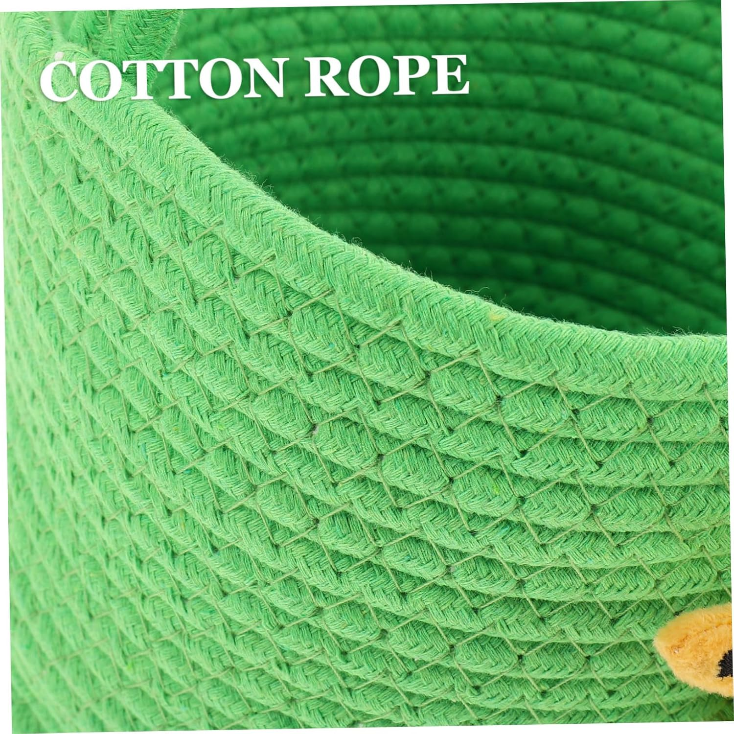 SHOWERORO Small Cotton Rope Basket Versatile Candy Bucket for Diapers Storage Nursery Decor Handwoven Crate for Pet Organizer Halloween Use image number 2