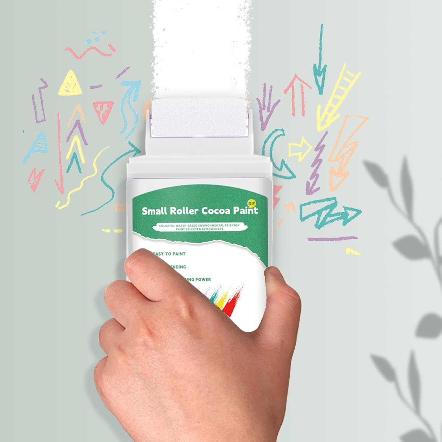 Wall Paint, Wall Repair Paste, Home Wall Painting Kit, White Ceiling Paint, Wall Touch up Paint, Paint with Roller Brush, Safe Wall Repair Kit, Wall Stain Remover Paint, Easy Wall Painting Solution