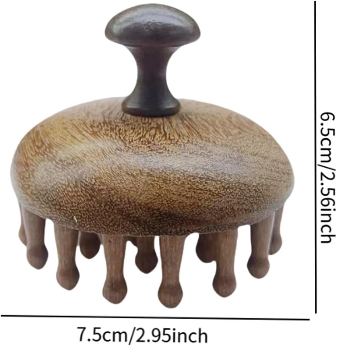 Perfeclan Wooden Scalp Massage Comb,Head Wooden Brush,Guasha Tool Comb,Wide Tooth round Head Massage,Gua Sha Brush for Adults Women Men image number 1