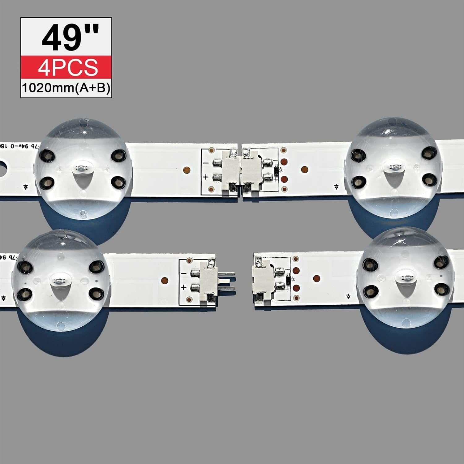 VOLDO 4Pcs LED Backlight Strip Fit for LIG 49'' TV 6916L-2862A 6916L-2863A V17 49 R1+L1 ART3 49UJ670V-ZD 49UJ651V LC490DGG(FK)(MD) image number 3