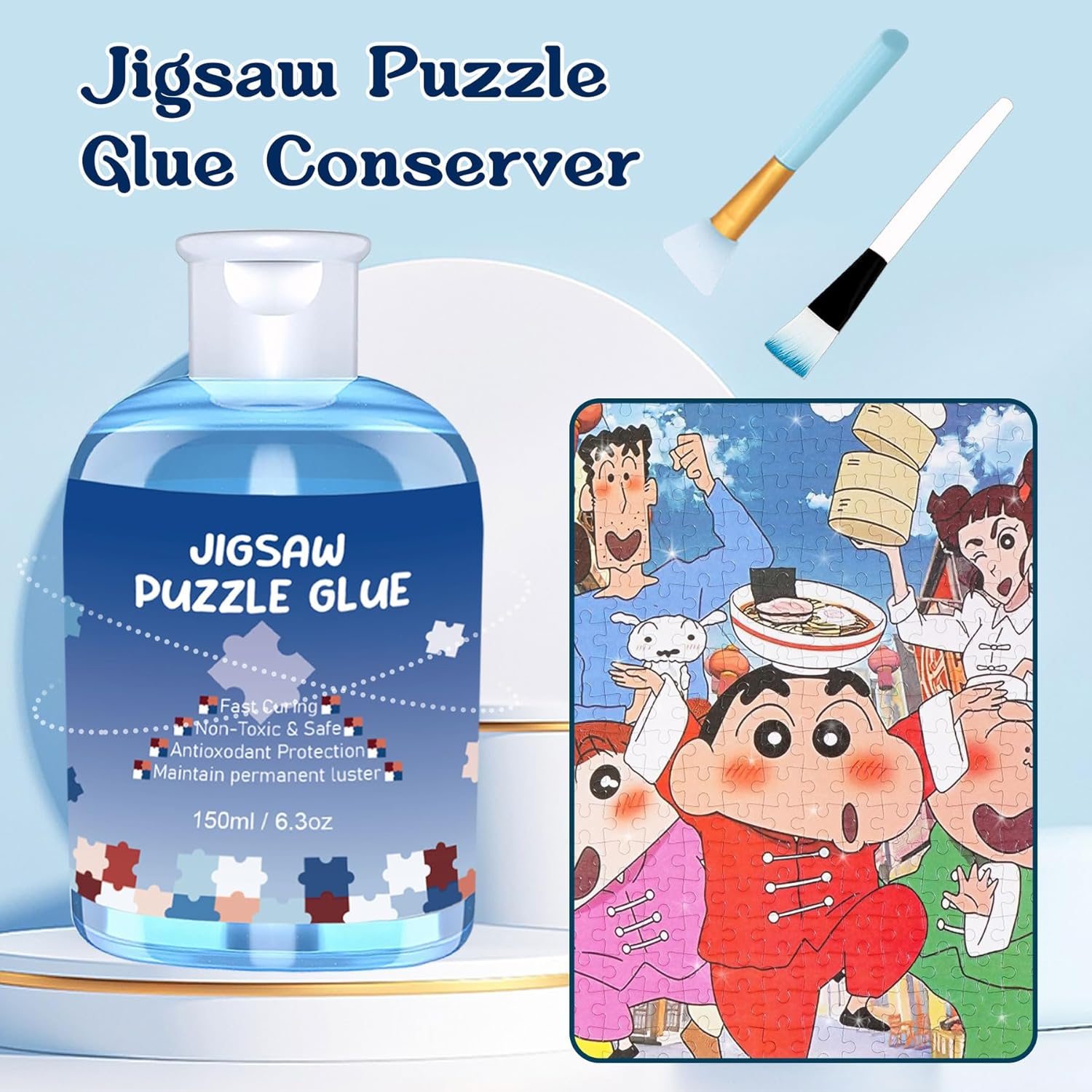 Puzzle Glue Conserver, 150Ml Jigsaw Glue Suitable for Jigsaw Puzzles for Adults 1000，Preserve the Eternal Beauty of the Puzzle(1 Pcs image number 2