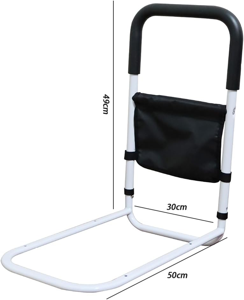 Bedside Handrail,U Shaped Auxiliary Rail,Grab Bar with Storage Pocket,Support Side Railings,Bed Support Bar,For Elderly,Disabled,Pregnant Women image number 3