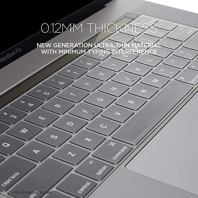 UPPERCASE Ghostcover Premium Ultra Thin Keyboard Protector Compatible with Macbook Pro with Touch Bar 13" and 15" (2016 2017 2018 2019, Apple Model Number A1706, A1707, A1989, A1990, A2159) image number 1