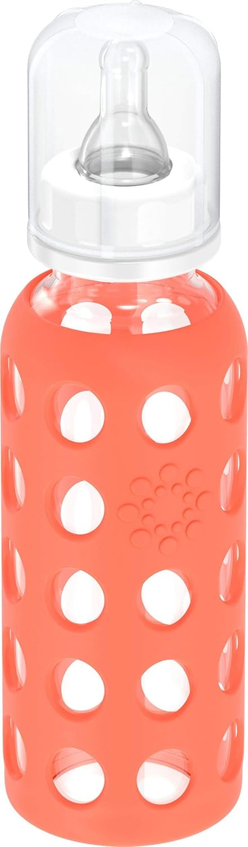 Lifefactory Lifefactory Glass Baby Bottle with Protective Silicone Sleeve, Papaya 265 Ml, , Papaya, , 265Ml, 290 Grams image number 5