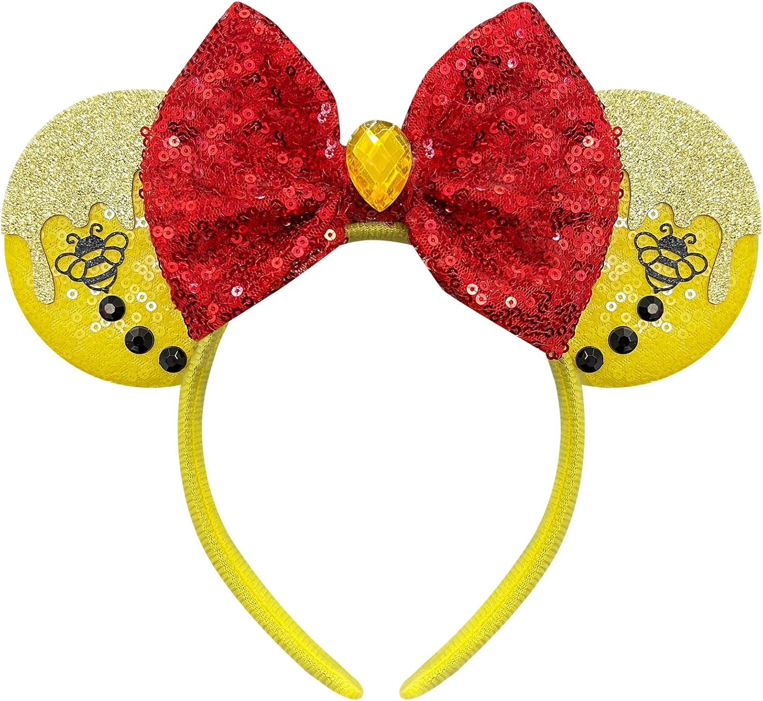 Bolonar Sequin Mouse Ears Headband for Girls Women Minnie Ears Princess Mouse Ears Headband - 06-Frog image number 2