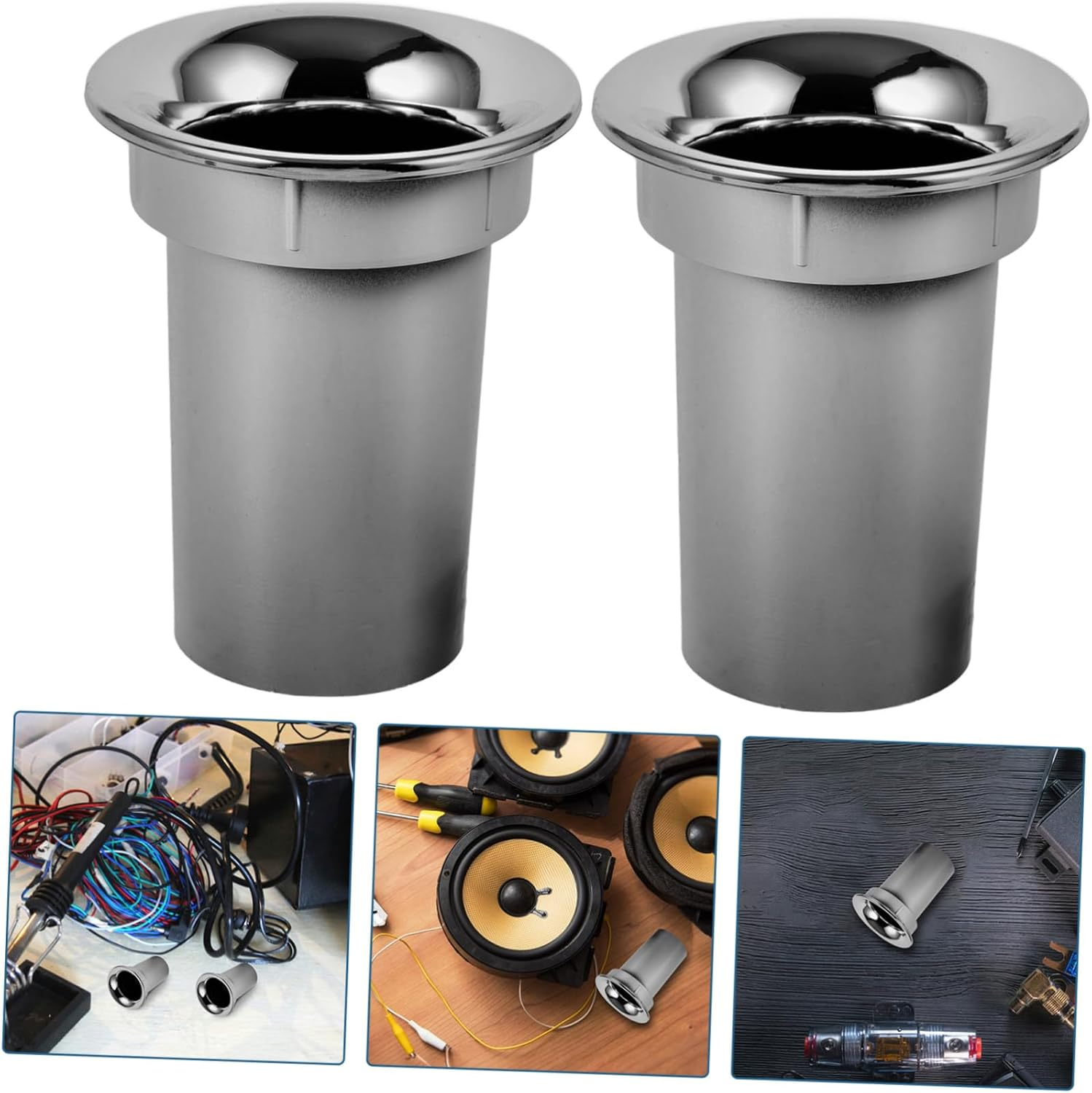 Angoily 4Pcs Speaker Port Tube for Enhanced Bass Response Easy Installation Speaker Outlet Material for Home And image number 3