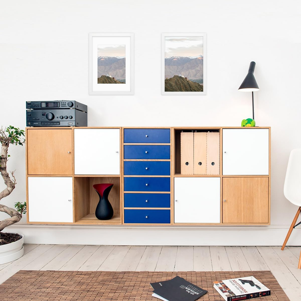 RUN HELIX A3 White Picture Frame Set of 2, 29.7X42 Cm, Wooden Frame with Plexiglass, Wall Mount, Collage Frame image number 5