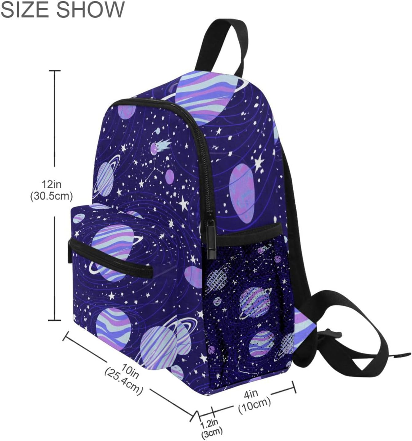 RPLIFE Toddler Backpack for Boys Girls, Cute Planets Stars Purple Little Kid'S Backpacks Mini Kindergarten Backpacks, 3-8 Years image number 5