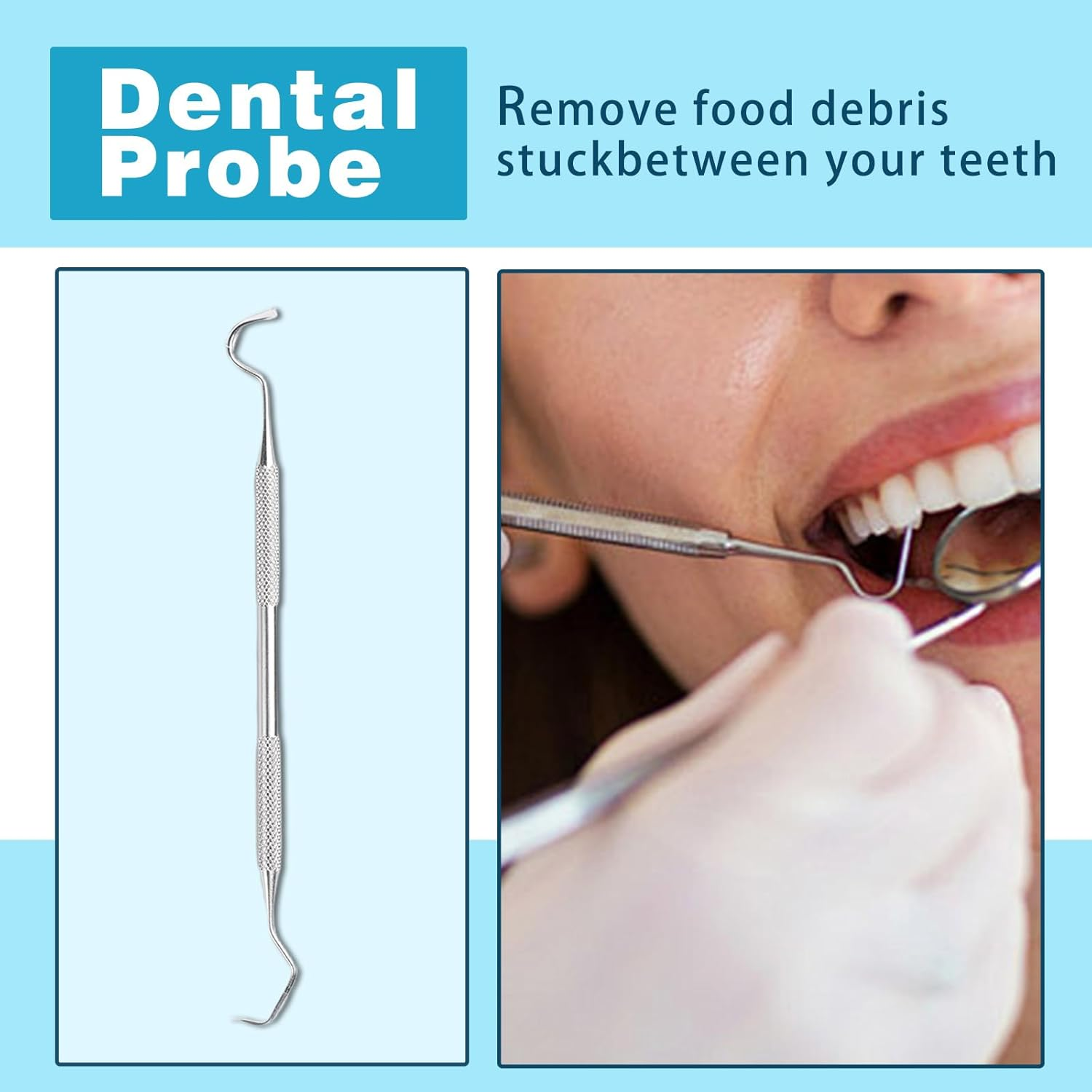 Kaoruo 6 Pack Dental Tools Kit &ndash; Professional Plaque Remover & Oral Care Set with Dental Mirror, Picks, Scaler & Tweezers &ndash; Dentist-Recommended Hygiene Tools for Teeth Cleaning image number 5