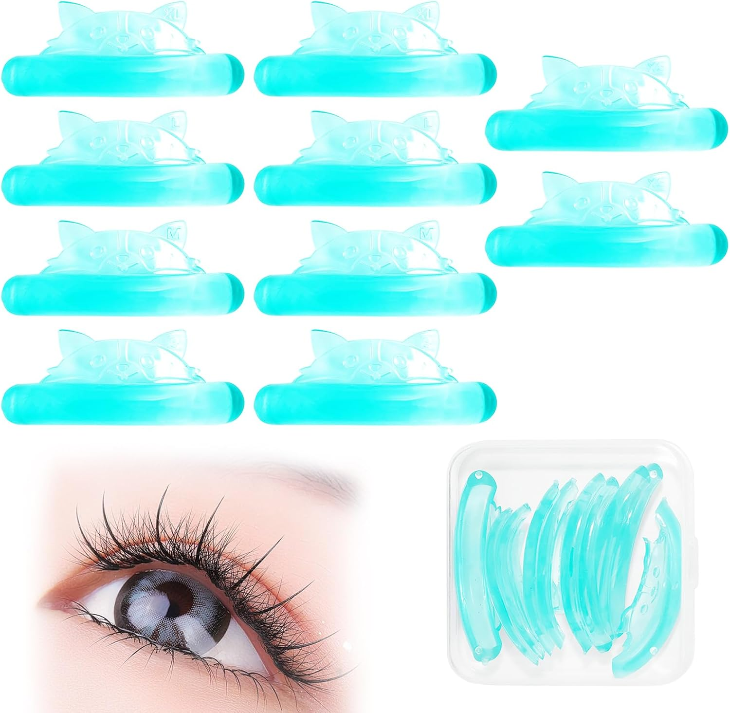 Colorich Eyelash Lifting Set, Self-Adhesive Silicone Pads for Eyelash Lifting, Semi-Permanent Pack of 10