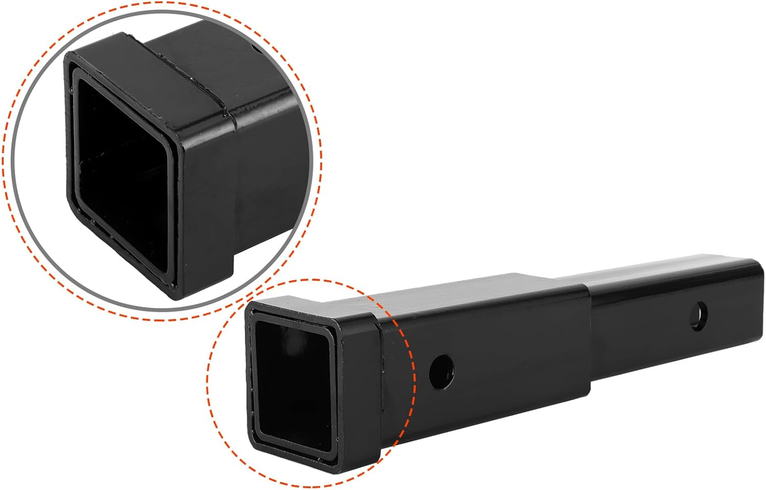 12&rdquo; Trailer Hitch Extension, 500Lbs Towing Extender Steel Tube for Class 3/4 2-Inch Receiver