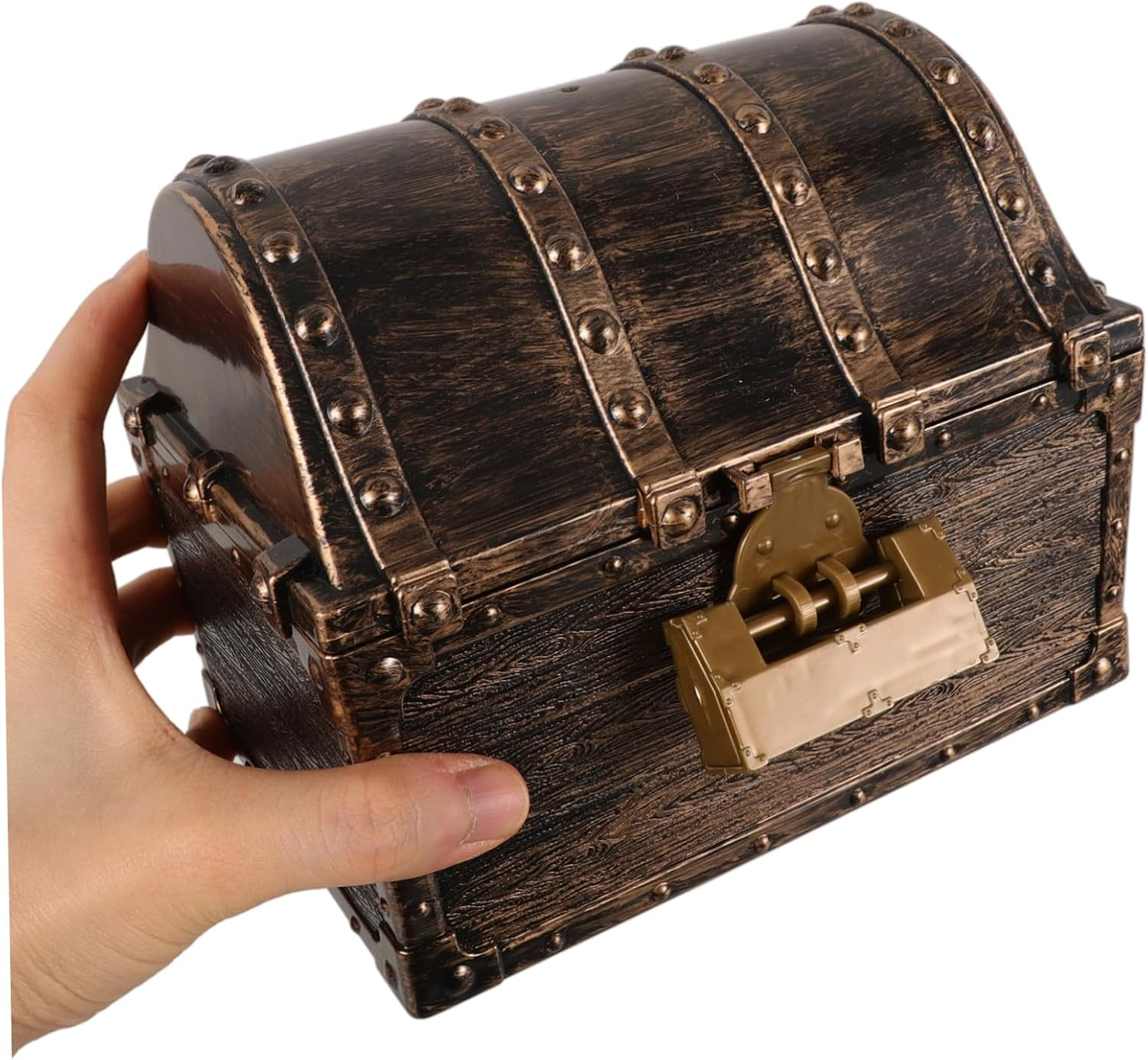 Vaguelly Boys Treasure Chest Decorative Pirate Box Small Jewelry Box Pirate Themed Party Decorations image number 3