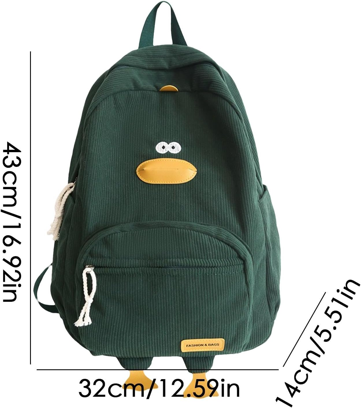 Cute Animal Backpack | Cartoon Duck-Shaped Soft Backpack | Large Capacity Kids Schoolbag with Multiple Pockets for Children and Students, Fun and Functional Design, Fun Animal School Bag image number 4