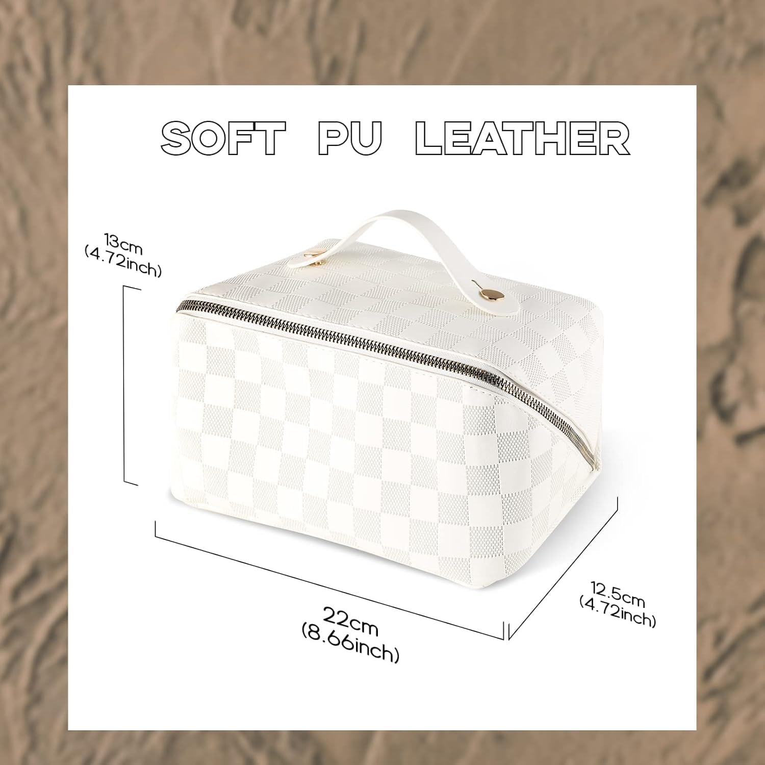 Makeup Bag, Large Capacity Storage Cosmetic Bag,Multifunctional Portable Wash Pouch for Women Travel Storage Bag Skin Care Cosmetics Toiletries image number 4